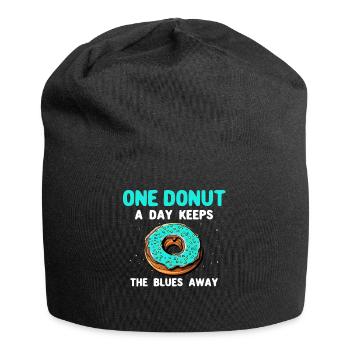 Donut Liebe Donutliebhaber - Jersey-Beanie - Schwarz - Vorne