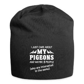 Pigeon fanciers pigeons - Jersey Beanie - black - Front