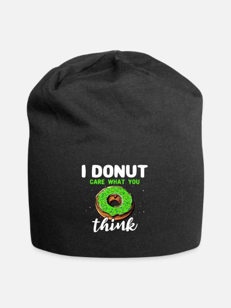 Donuts Sprüche Doughnuts - Jersey-Beanie - Schwarz