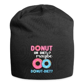 Donut Diät Doughnuts - Jersey-Beanie - Schwarz - Vorne