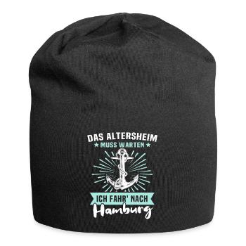 Hamburg - Jersey-Beanie - Schwarz - Vorne