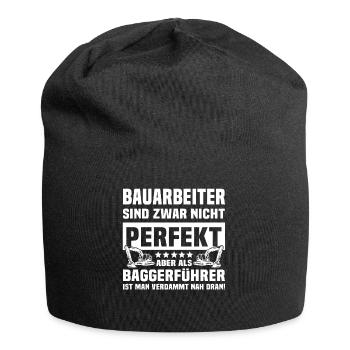 Baggerführer Baggerfahrer - Jersey-Beanie - Schwarz - Vorne
