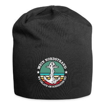 Nordstrand Urlaub - Jersey-Beanie - Schwarz - Vorne