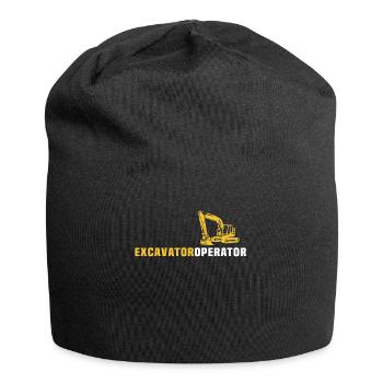 Bagger Fahren Baggerfahrer - Jersey-Beanie - Schwarz - Vorne