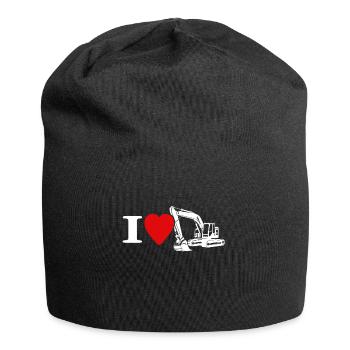 J’adore les pelles hydrauliques - Bonnet en jersey - noir - Devant