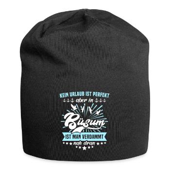 Lustige Büsum Sprüche - Jersey-Beanie - Schwarz - Vorne