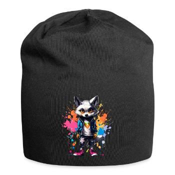 Fox in the Art House: A Crafted Tee Full of Flair! - Jersey Beanie - black - Front