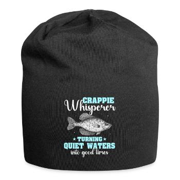 Sonnenbarsch Angeln Crappie Fishing - Jersey-Beanie - Schwarz - Vorne
