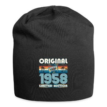 65. Geburtstag Retro Kassette Best of Oktober 1958 - Jersey-Beanie - Schwarz - Vorne