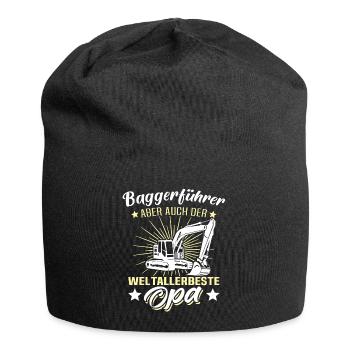 Baggerfahrer Opa - Jersey-Beanie - Schwarz - Vorne