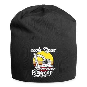 Baggerfahrer Opa Baggerführer - Jersey-Beanie - Schwarz - Vorne