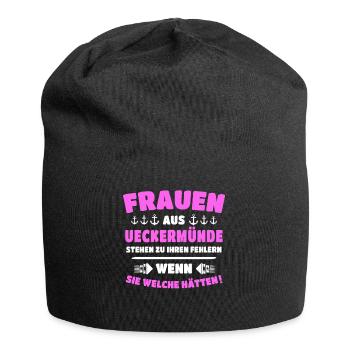 Ueckermünde Frau Ueckermünder Frauen - Jersey-Beanie - Schwarz - Vorne