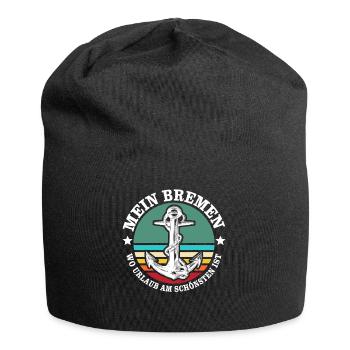 Bremen Urlaub - Jersey-Beanie - Schwarz - Vorne