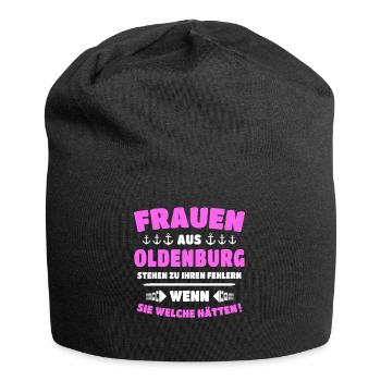 Oldenburg Frau Oldenburger Oldenburgerin - Jersey-Beanie - Schwarz - Vorne