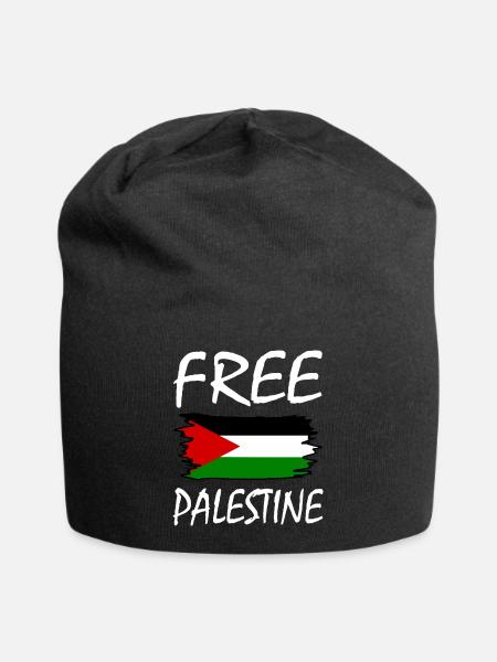 Free palestine - Jersey Beanie - black