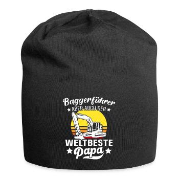 Baggerfahrer Papa Baggerführer - Jersey-Beanie - Schwarz - Vorne