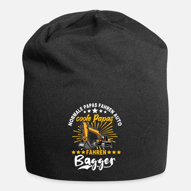 Baggerfahrer Papa Baggerführer - Jersey-Beanie - Schwarz