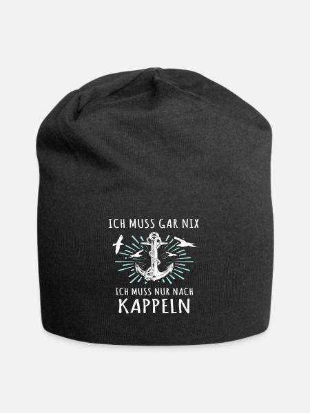 Kappeln Sprüche - Jersey-Beanie - Schwarz
