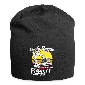 Baggerfahrer Papa - Jersey-Beanie - Schwarz - Vorne
