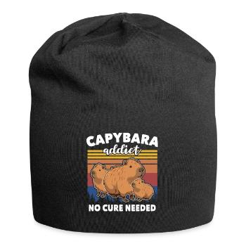 Capybara - Jersey-Beanie - Schwarz - Vorne