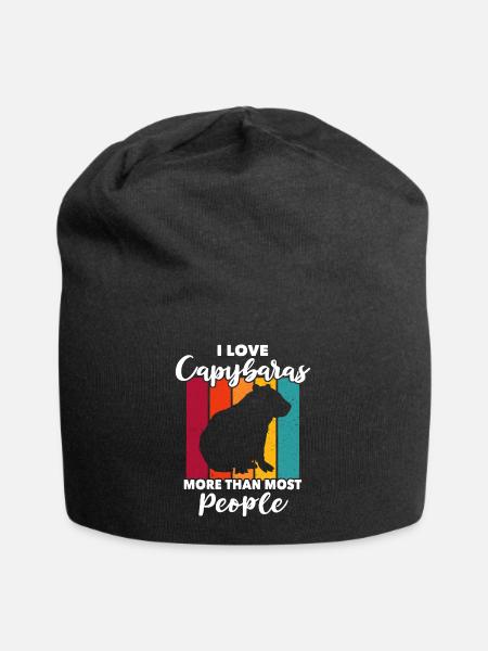 Capybaras - Jersey-Beanie - Schwarz