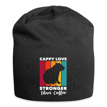Capybara Capy - Jersey-Beanie - Schwarz - Vorne