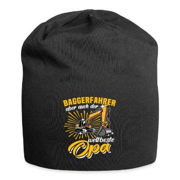 Opa Baggerfahrer - Jersey-Beanie - Schwarz - Vorne