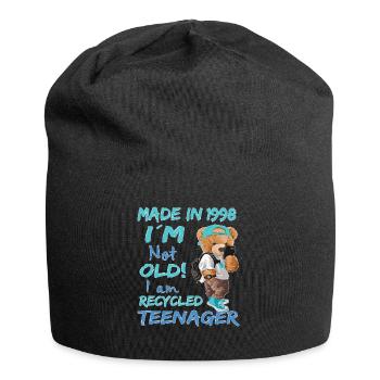1998 Birthday Teddy funny old teenager - Jersey Beanie - black - Front