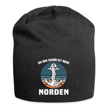 Nordener Sprüche Norden - Jersey-Beanie - Schwarz - Vorne