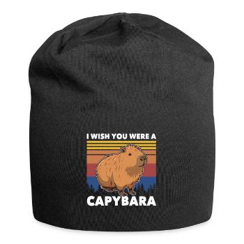 Funny Capybara Sayings - Jersey Beanie - black - Front