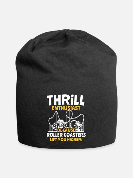 Roller Coaster Amusement Park Roller Coaster Lovers - Jersey Beanie - black