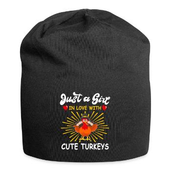 Dinde Thanksgiving - Bonnet en jersey - noir - Devant