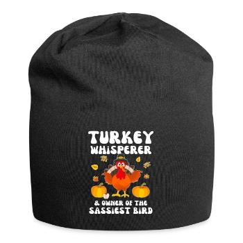 Dinde Thanksgiving - Bonnet en jersey - noir - Devant