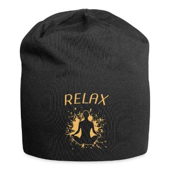 Relax Yoga Shalom - Jersey-Beanie - Schwarz - Vorne