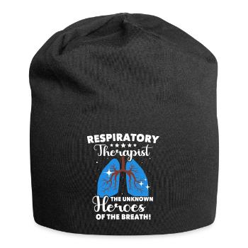 Respiratory Therapist Lung Breathing - Jersey Beanie - black - Front