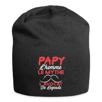 Papy L'Avocat De Légende Cadeau Humour - Bonnet en jersey - noir - Devant