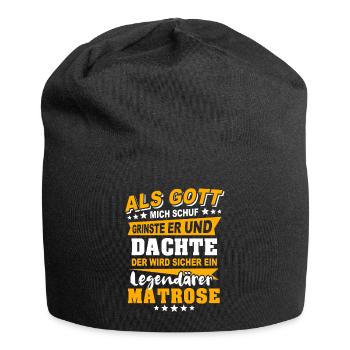 Matrose Sprüche - Jersey-Beanie - Schwarz - Vorne