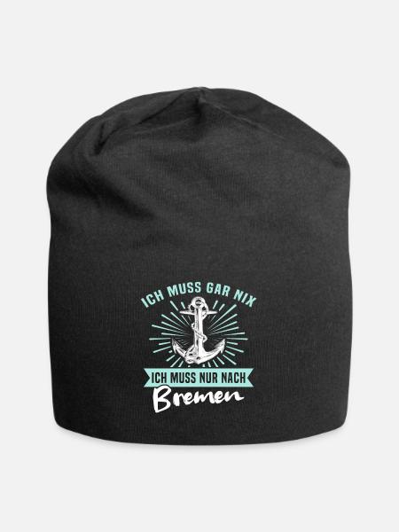 Bremen Sprüche - Jersey-Beanie - Schwarz