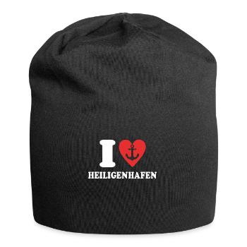 I Love Heiligenhafen Liebe Heiligenhafener - Jersey-Beanie - Schwarz - Vorne