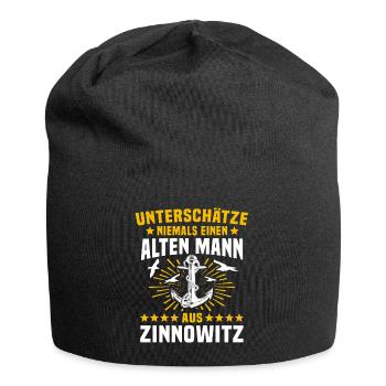 Zinnowitz Unterschätze Zinnowitzer Mann - Jersey-Beanie - Schwarz - Vorne
