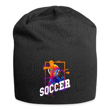 Football, Joueur De Football, Attaquant, Fan Coloré - Bonnet en jersey - noir - Devant