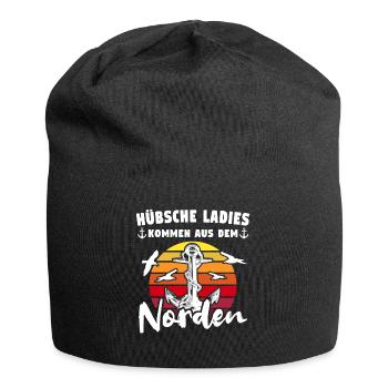 Norden Sprüche - Jersey-Beanie - Schwarz - Vorne