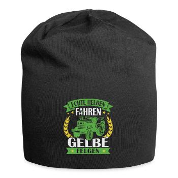 Echte helden fahren gelbe felgen - Jersey-Beanie - Schwarz - Vorne