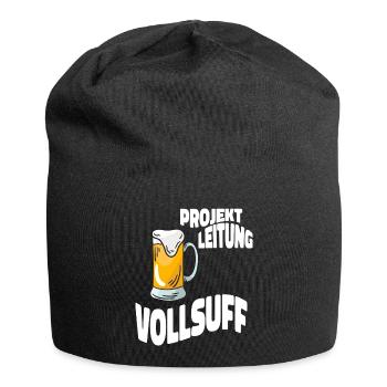 Projektleitung Vollsuff Vatertag Männerabend - Jersey-Beanie - Schwarz - Vorne