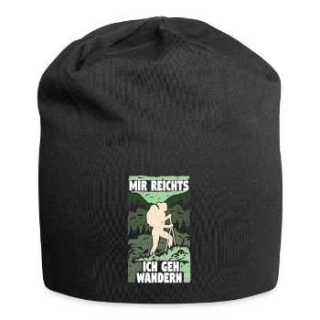 Mir Reichts ich geh Wandern Rucksack Wanderweg - Jersey-Beanie - Schwarz - Vorne
