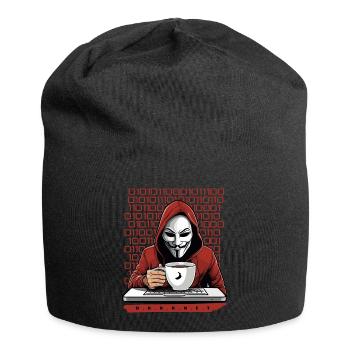 Anonymous Hacker - Jersey-Beanie - Schwarz - Vorne