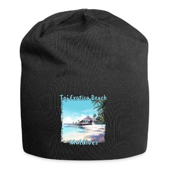 Taj Exotica Beach Maldives Vacances au coucher du soleil - Bonnet en jersey - noir - Devant