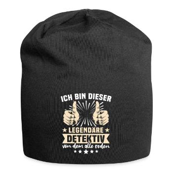 Detektiv Sprüche - Jersey-Beanie - Schwarz - Vorne