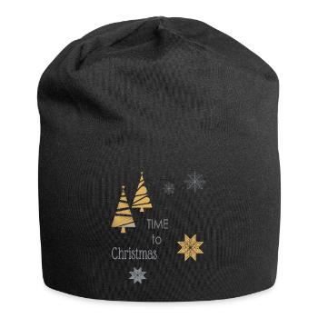 Time to Christmas - Jersey-Beanie - Schwarz - Vorne