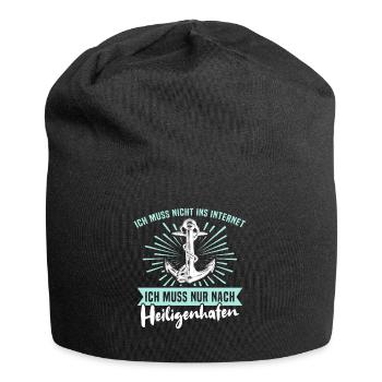 Lustige Heiligenhafen Sprüche - Jersey-Beanie - Schwarz - Vorne